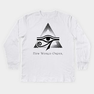 New World Order - All Seeing Eye Kids Long Sleeve T-Shirt